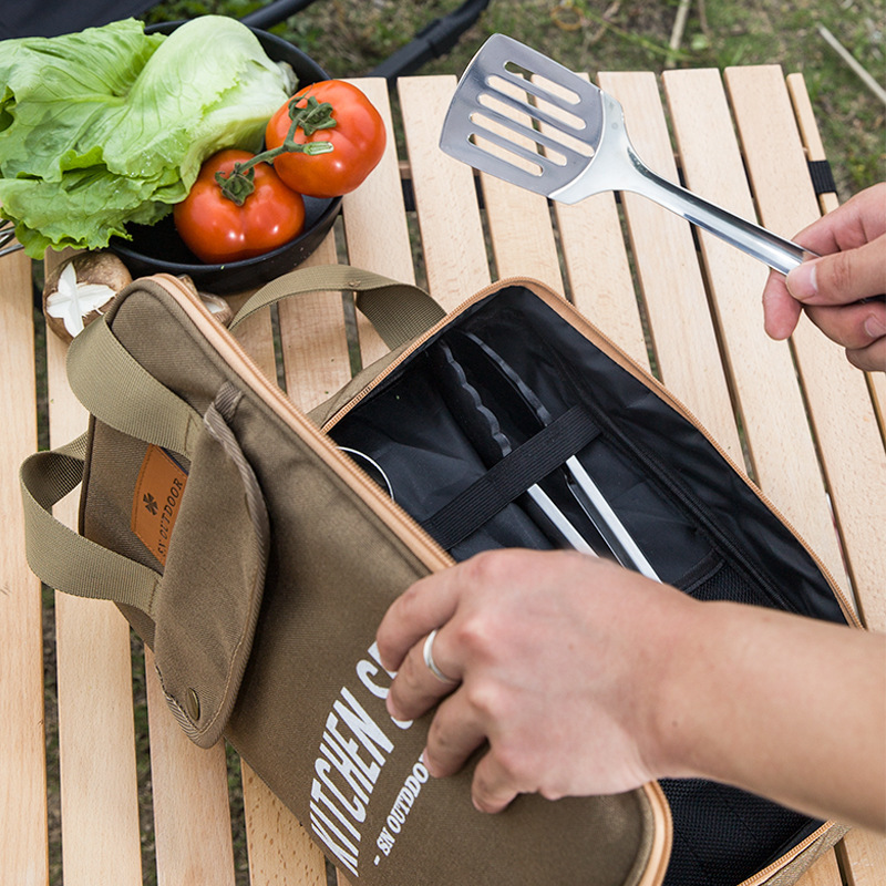 Camping Cooking Tool Set - Набор походной кухонной утвари из 8