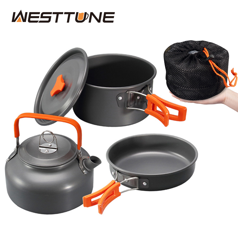 Camping Cooking Tool Set - WESTTUNE набор посуды для кемпинга, алюминиевый