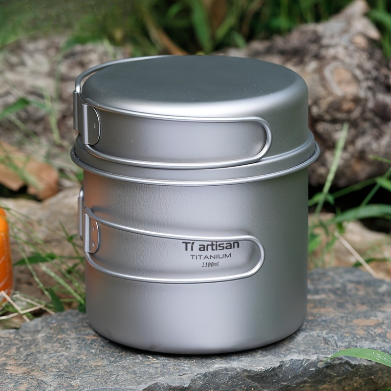 Camping Lightweight Cooking Pot - Набор посуды из чистого титана с