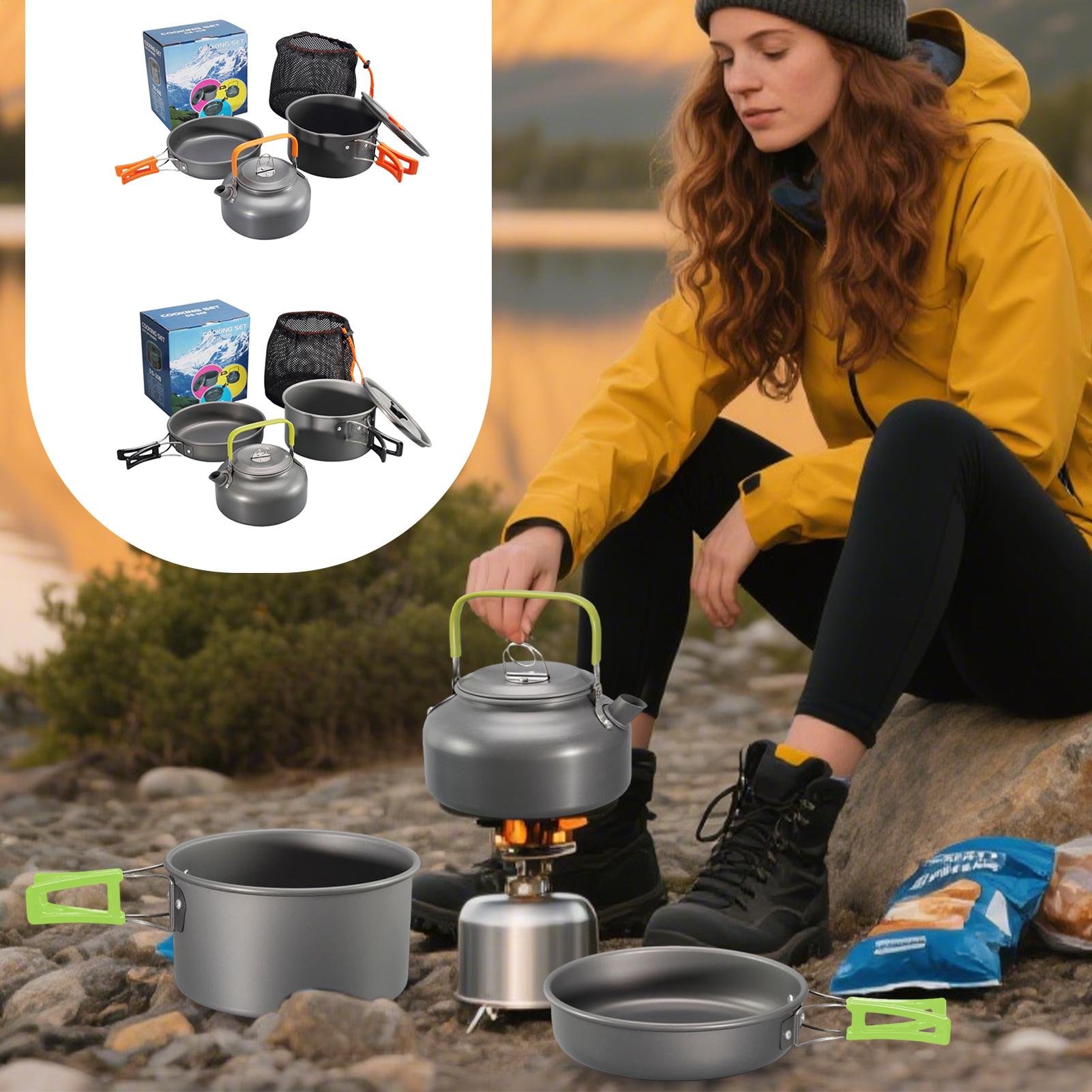 Camping Lightweight Cooking Pot - Посуда для кемпинга, набор кастрюль для