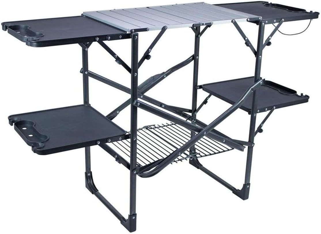 Складной портативный кухонный  – обзор и цена Camping Cooking Table With Storage