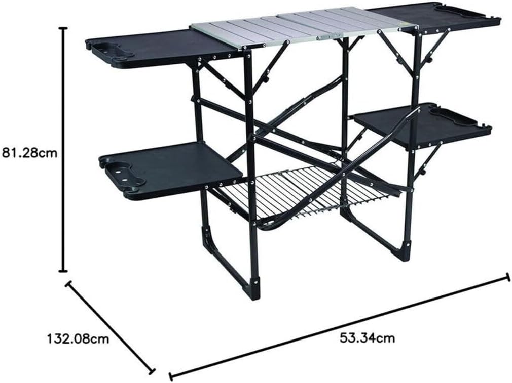 Складной портативный кухонный  – обзор и цена Camping Cooking Table With Storage