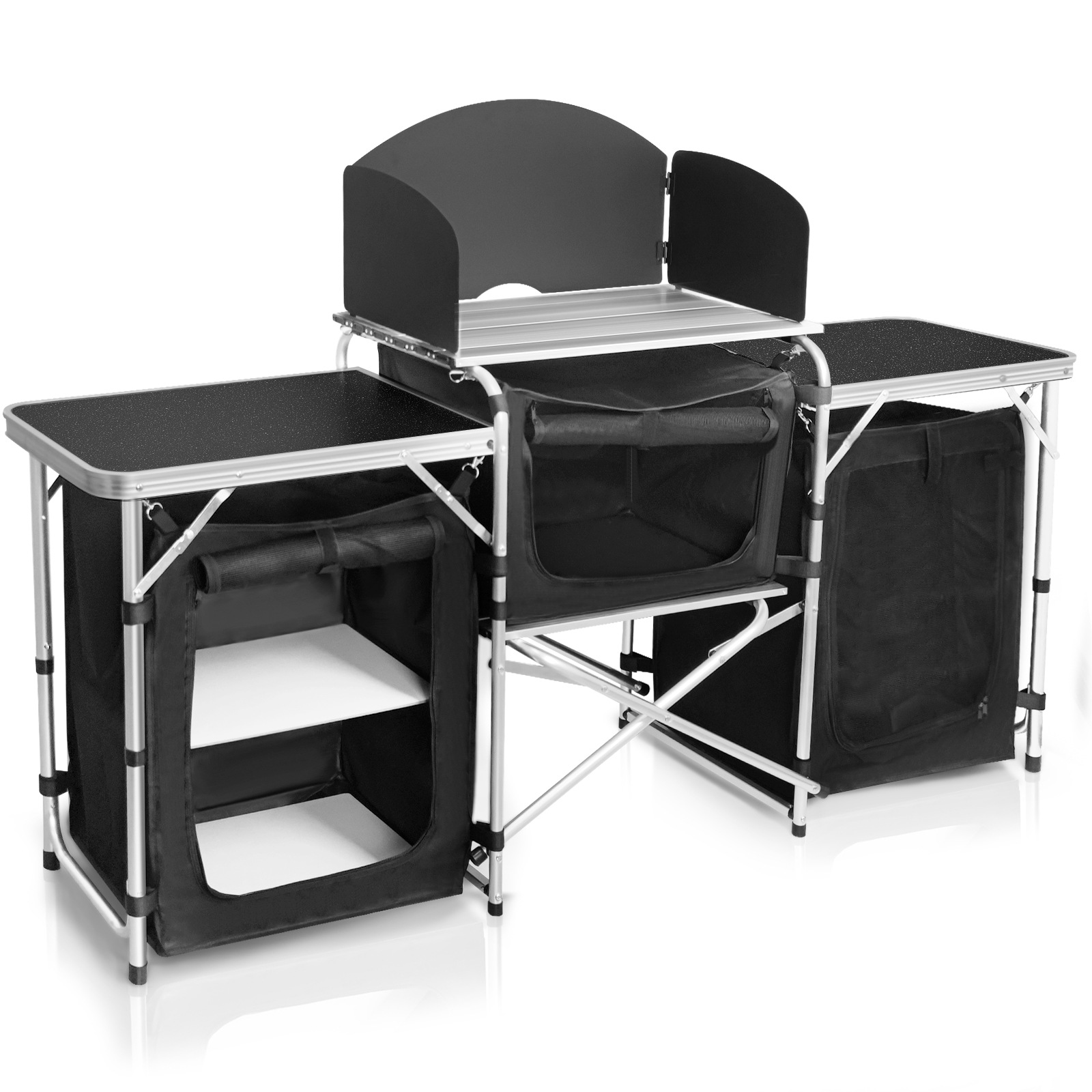 Популярная портативная складна – обзор и цена Camping Cooking Table With Storage