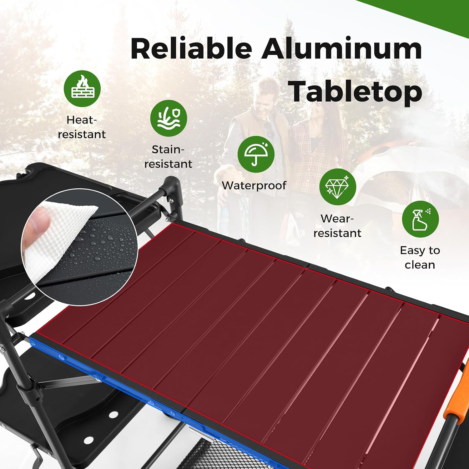 Портативный походный стол для  – обзор и цена Camping Cooking Table With Storage