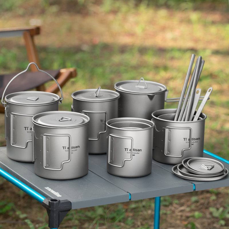Tiartisan уличная титановая ле – обзор и цена Camping Cooking Tool Set