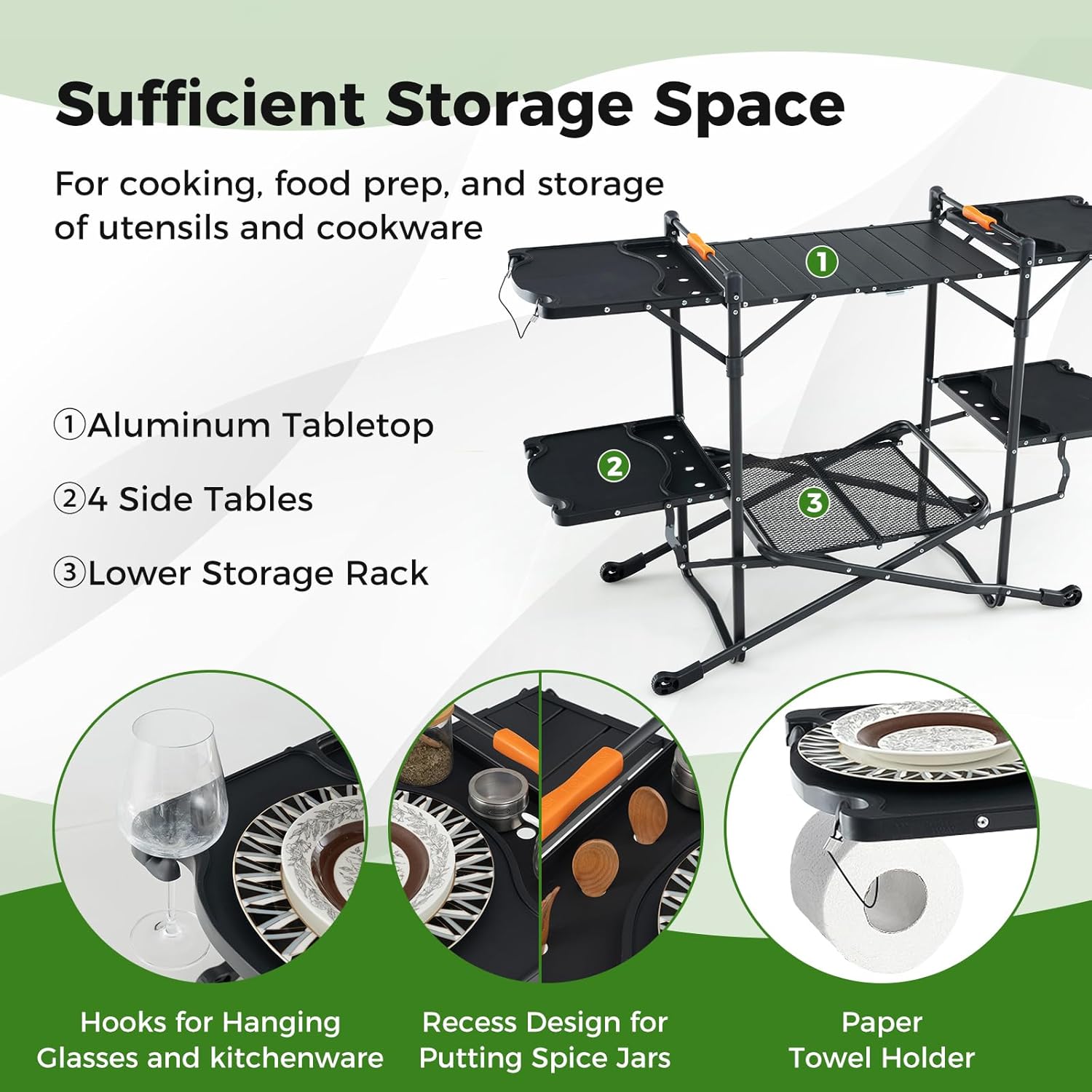Портативный складной стол для  – обзор и цена Camping Cooking Table With Storage
