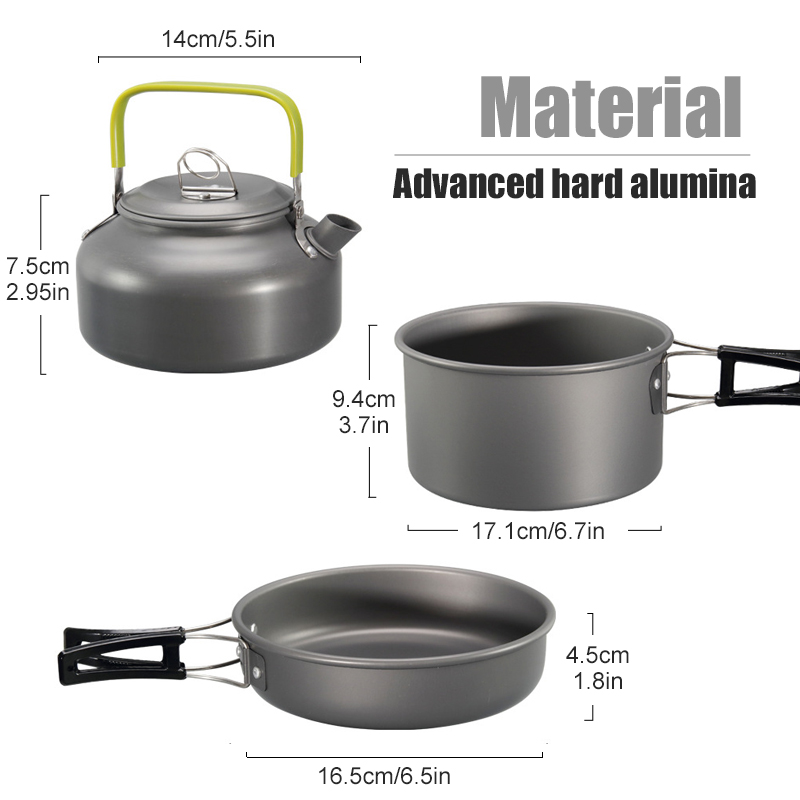 WESTTUNE набор посуды для кемп – обзор и цена Camping Cooking Tool Set