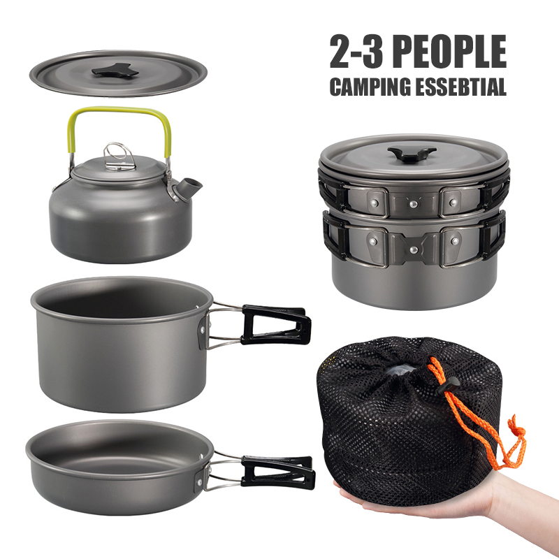 WESTTUNE набор посуды для кемп – обзор и цена Camping Cooking Tool Set