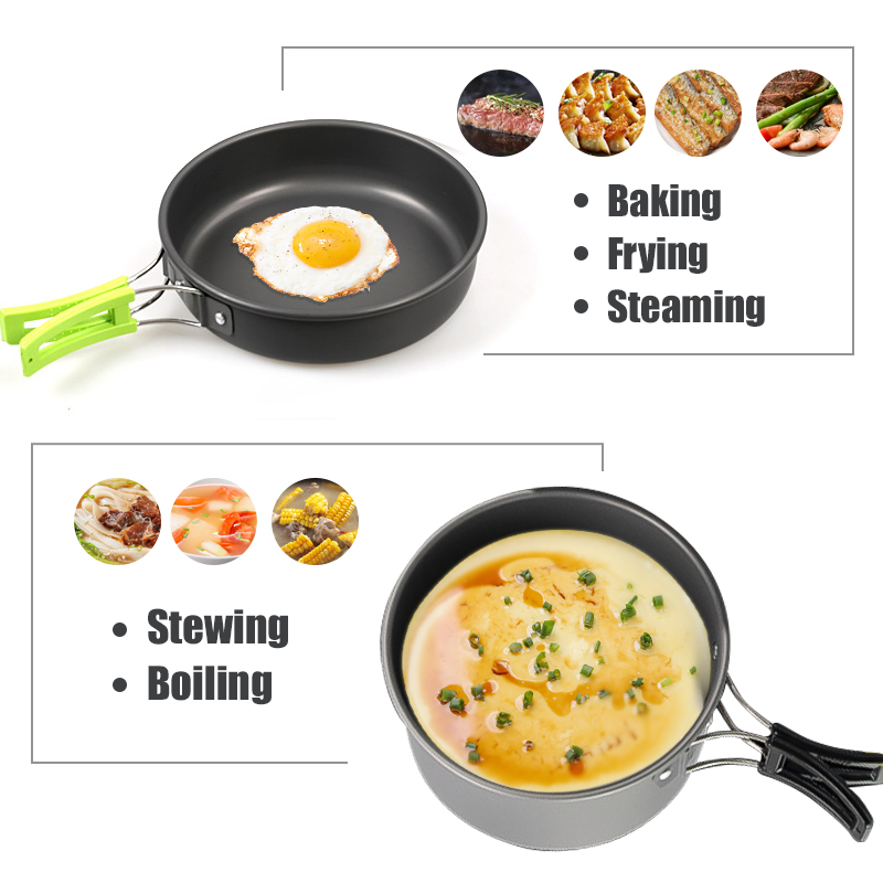 WESTTUNE набор посуды для кемп – обзор и цена Camping Cooking Tool Set