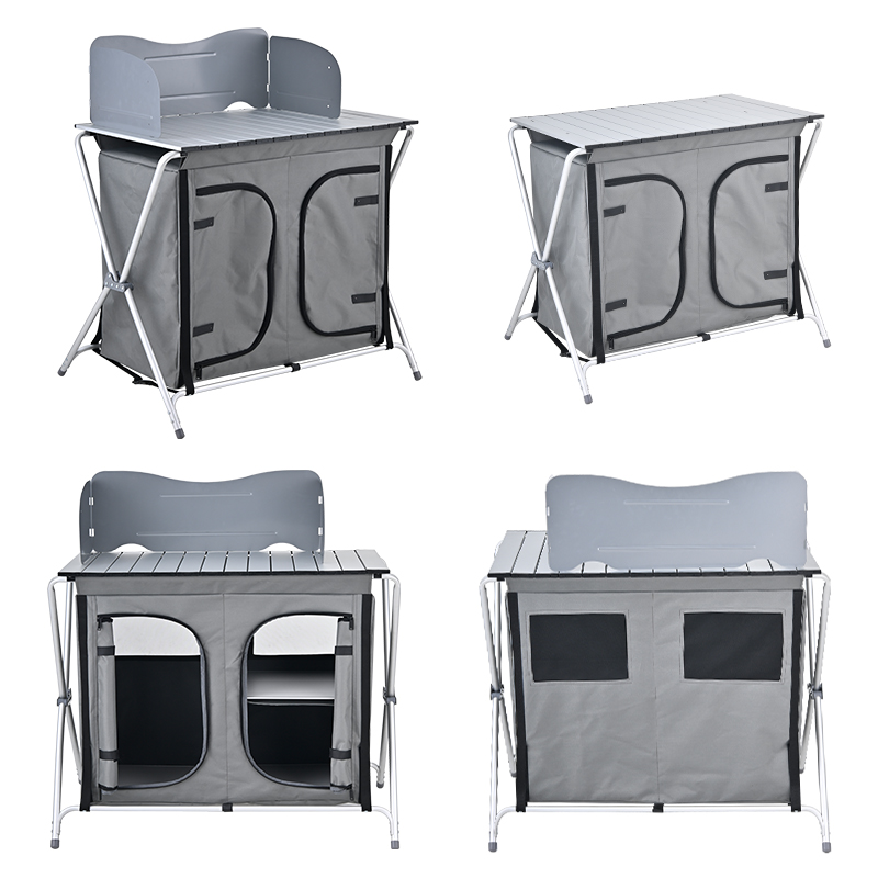 Алюминиевый складной портативн – обзор и цена Camping Cooking Table With Storage