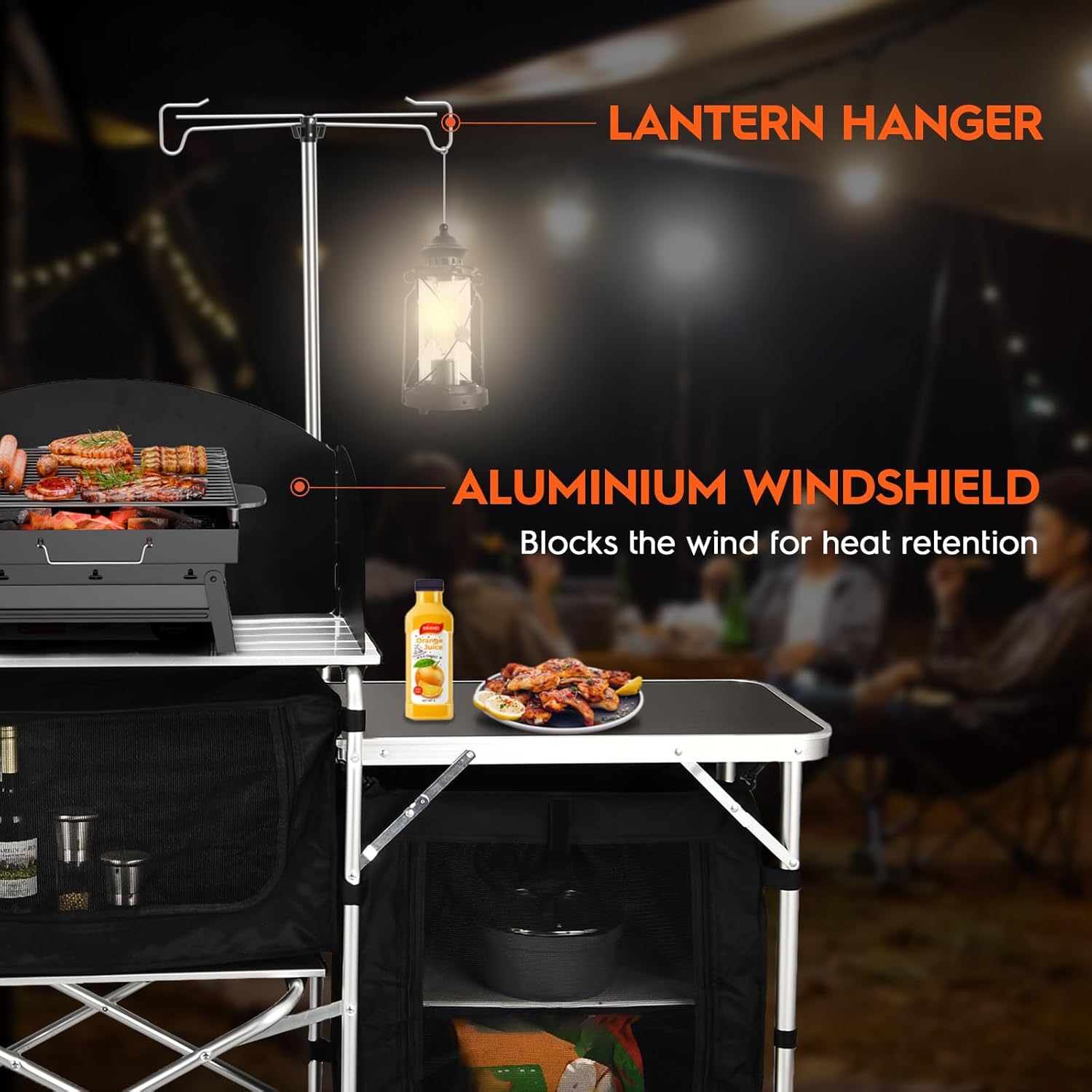 Алюминиевый складной походный  – обзор и цена Camping Cooking Table With Storage