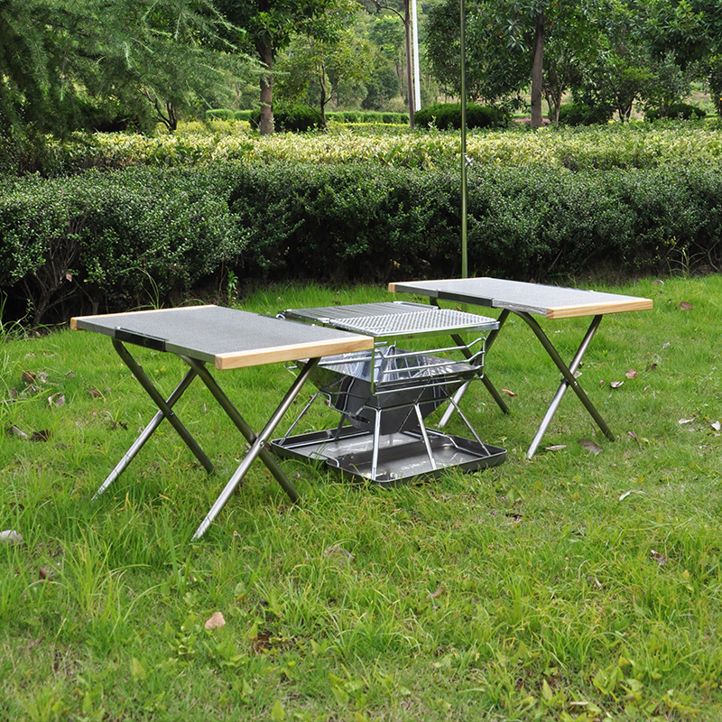 Портативный складной стол для  – обзор и цена Camping Cooking Table With Storage